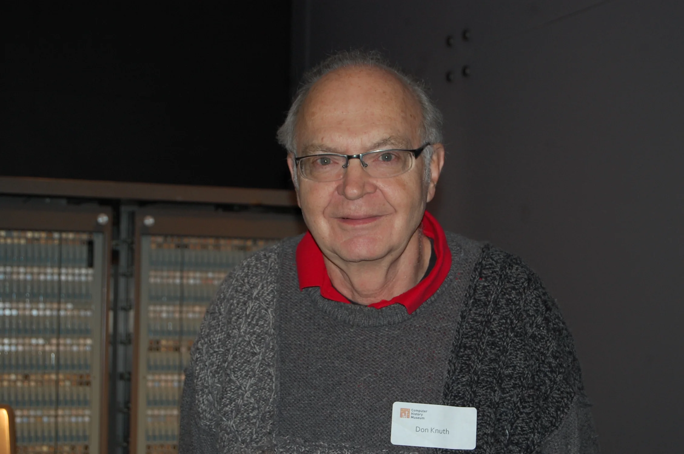 Donald Knuth at the Computer History Museum in 2011